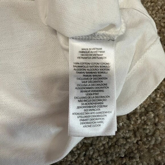 Polo Ralph Lauren Collar Shirt Mens Medium White Red Blue Label Custom Slim Fit - Picture 9 of 11